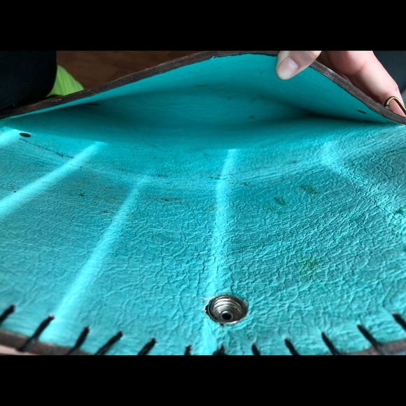 Mexican leather clutch - Picture 4 of 4